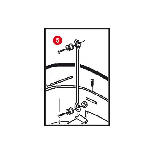 Z112R čep omezovače otevírání kufru červený (slouží k uchycení omezovače do víka kufru), 4 ks