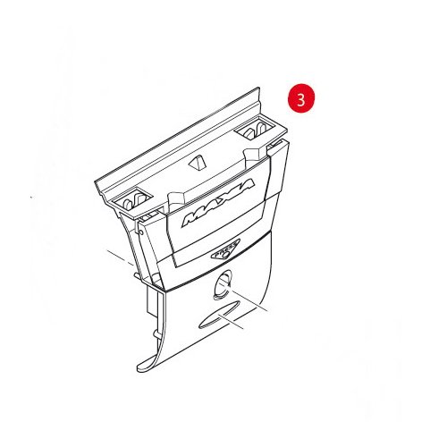 Z398NTMR mechanismus zavírání kufru E 55NT Maxia, kompletní (pant + ucho)