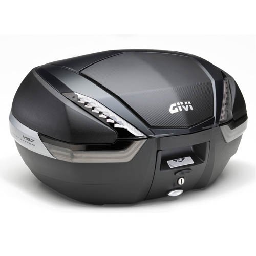 V47NNT TECH kufr GIVI černý (Monokey) s čirými odrazkami a černým víkem, objem 47 ltr.