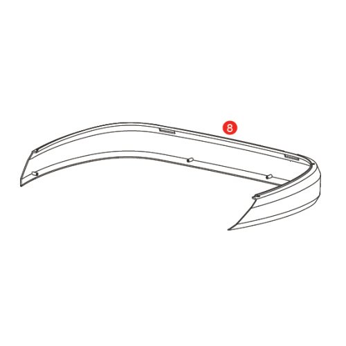 Z4701A900R zadní ozdobný plast kufru V47, stříbrný