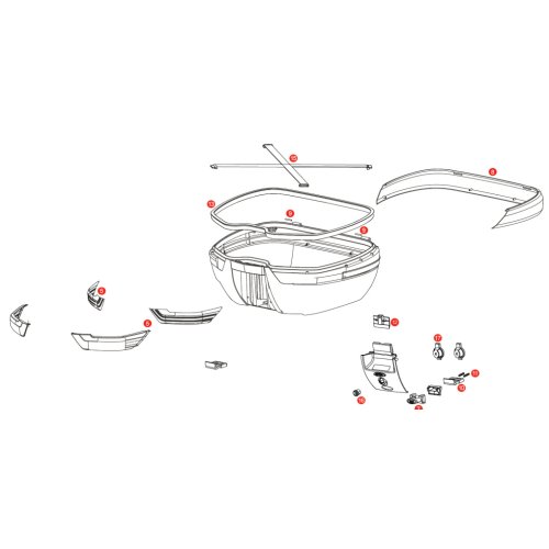 ZV47FNM spodní víko kufru V 47 kompletní, černé