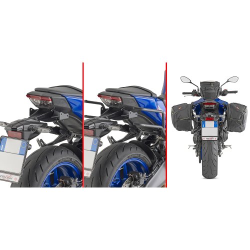 TR2169 trubkový rychlosundávací držák brašen pro Yamaha MT-09 900 (24-26), systém REMOVE-X