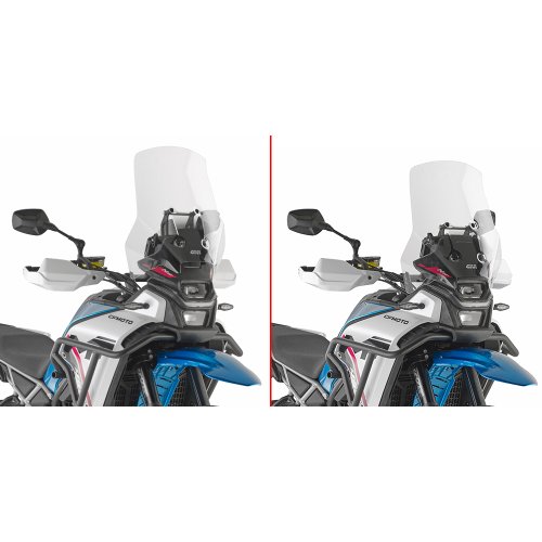 D9226ST plexi čiré CF MOTO 450 MT (24-25), vxš440x440 mm, vyšší o 130 mm