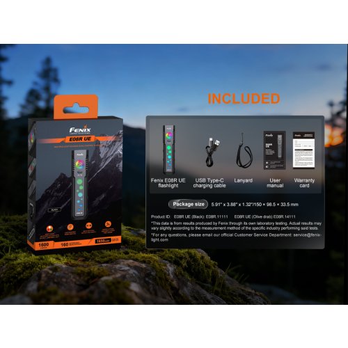 Nabíjecí EDC baterka Fenix E08R UE - zelená
