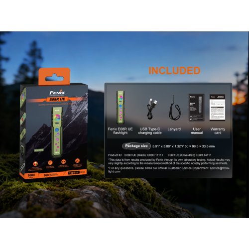 Nabíjecí EDC baterka Fenix E08R UE - černá