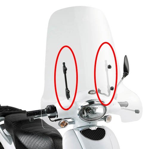 A6704A montážní sada plexi 152A Aprilia Scarabeo 50-100 (09-20)