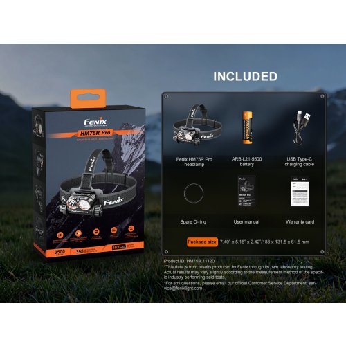 Nabíjecí čelovka Fenix HM75R PRO