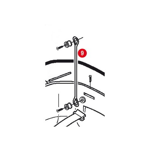 Z2276R omezovač otevírání víka kufru E55 Maxia 3 (mezi horní a spodní víko), 1 pár - délka 165mm