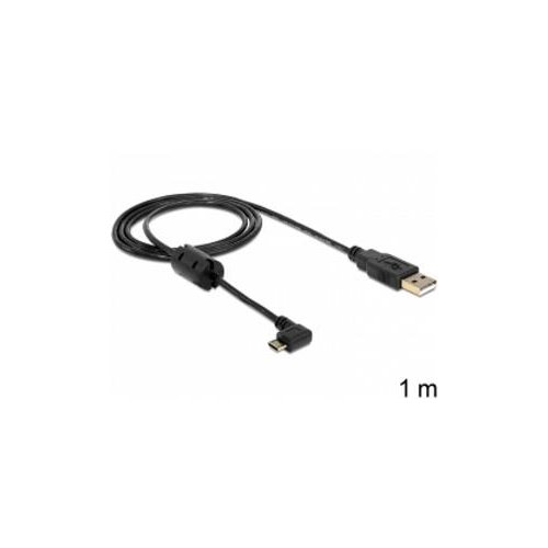 Kabel micro USB - USB s pravoúhlou koncovkou, napájecí, délka 1 m