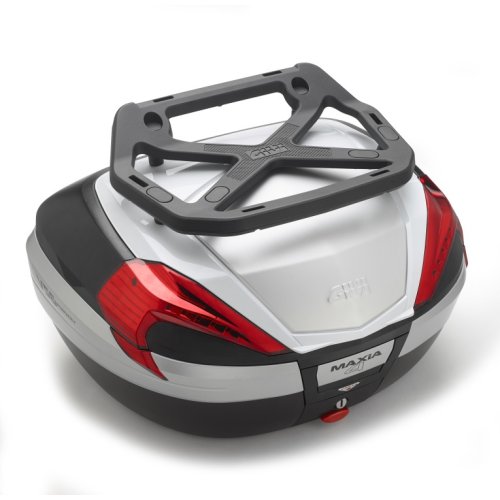 V56NNT TECH kufr GIVI Maxia 4, černý nelakovaný (Monokey), průhledné odrazky, objem 56 ltr.