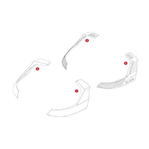 Z4506FR kouřová odrazka kufru B37NT a B47NT (pozice 8), umístěná v horním víku