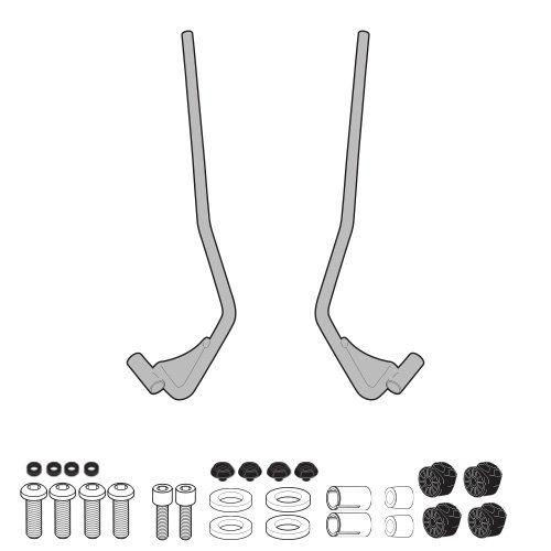 A5608A montážní sada pro plexi Piaggio Vespa Primavera 50-125 (14-25)/Sprint 50-125 (14-25)