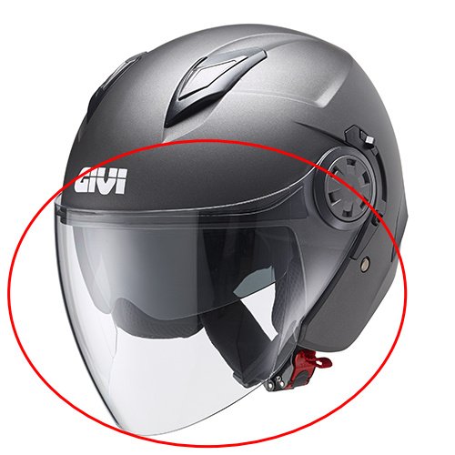 Z2483TR plexi čiré pro přilbu GIVI 12.3 Stratos, tvrzené proti poškrábání