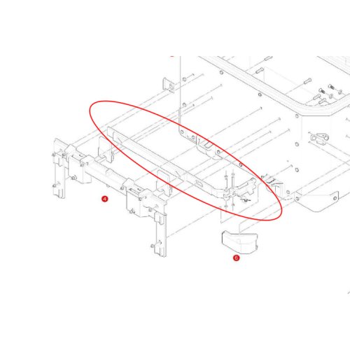 Z4827DXR vnitřní zadní upínací konzole kufru OBK Trekker, nerezová, pravá