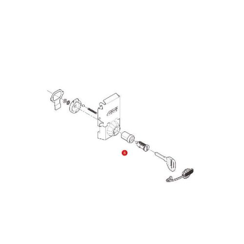 Z8024MR sada zámku s uzavírací klemou pro kufr GIVI OBK 42/58, nerez