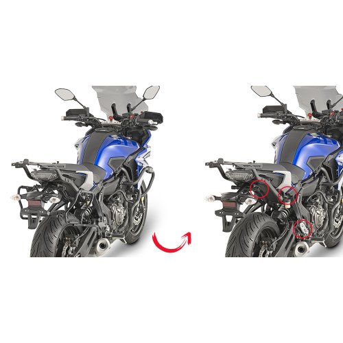 PLXR2130 trubkový nosič Yamaha MT-07 700 Tracer (16-24), jen pro kufry V 35/V 35