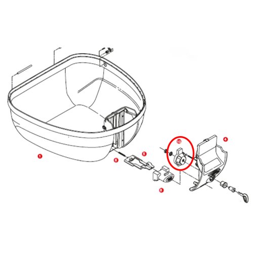 Z3006R západka zámku kufru pro kufr GIVI B27NMAL