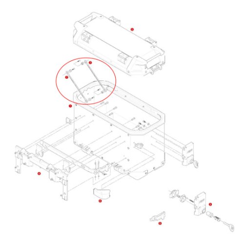 Z115R omezovač otevírání víka kufru (2 ks) - délka 160mm
