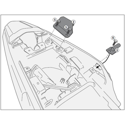 4118KIT sada pro montáž TST4118 bez Monoracku, pro Kawasaki Z 900 (17-24)