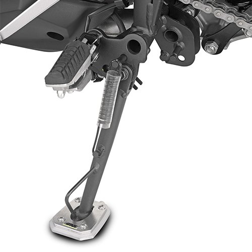 ES4121 rozšíření bočního stojánku Kawasaki Versys-X 300 (17-23), stříbné hliníkové