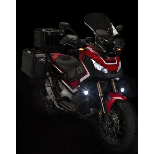 S322 LED přídavné světlomety GIVI (2 ks) k montáži na padací rámy, homologované, hliníkové, černé