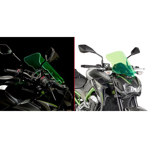 A4118GR plexi zelené "LIME" Kawasaki Z 900 (17-19), vxš370x320 mm