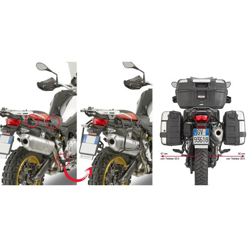 PLR5127 trubkový nosič BMW F 750/850 GS (18-23)/F 900 GSA (24) EASY FIT pro boční kufry - DEMONT.