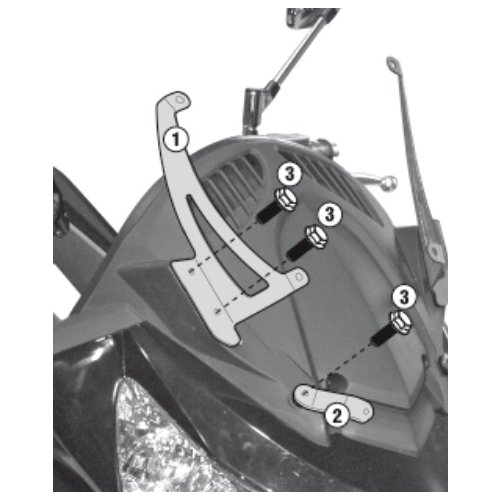 D7056KIT montážní sada pro plexi čiré 7056DT pro SYM Cruisym 300 (17-24)