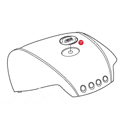 ZV45 logo oválné na horní víko kufru GIVI V46/V35 - pozice 17