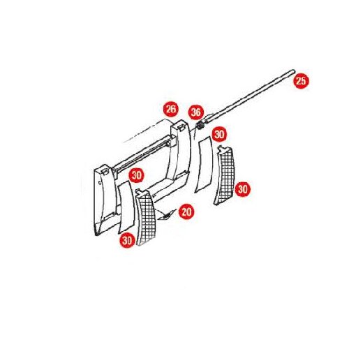 Z616KIT odrazky červené na ucho E 52 (L+P), pozice 30