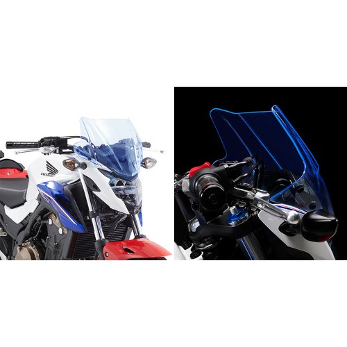 1176ABL plexi čiré/modré "ICE" Honda CB 500 F (19-23), vxš  280x365 mm, použij sadu A 1176A
