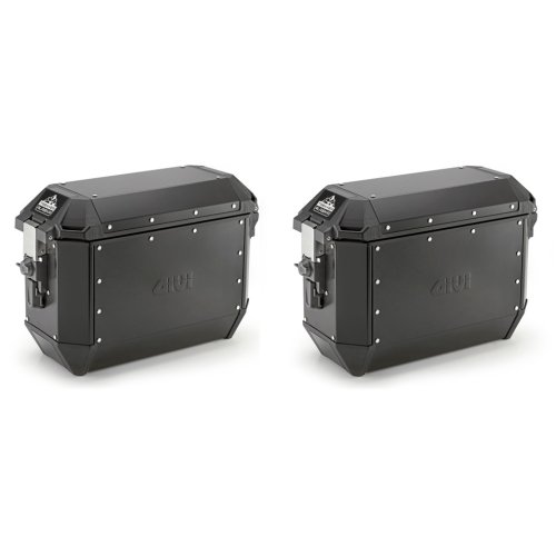 ALA36BPACK2 pravý + levý kufr GIVI Trekker ALASKA celohliníkový černý (boční), objem 2x36 ltr.