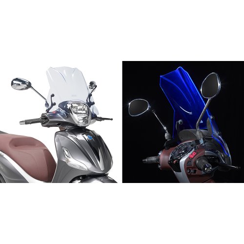 5606BL plexi modré "ICE" Piaggio Beverly 125ie-300ie-350 Tourer (10-20) vxš290x450 mm