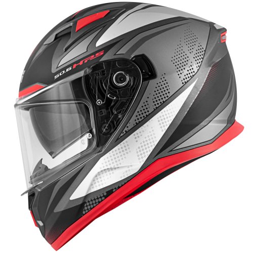 Přilba GIVI 50.6F Stoccarda matná titanová-stříbrná-červená (FWTR)