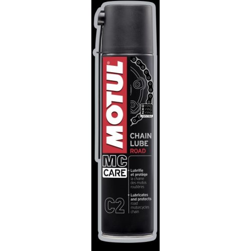 CHAIN LUBE ROAD PLUS C2+ 400 ml MOTUL - velmi přilnavý sprej na řetězy