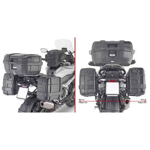 PLO5138MK trubkový nosič PL ONE-FIT pro BMW S 1000 XR (20-24) pro boční kufry MONOKEY