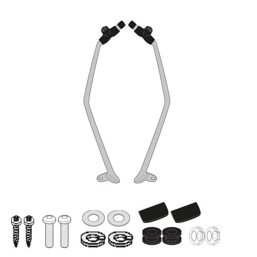 D6115KIT pro Kymco X-Town 125-300 City (20-25) montážní sada pro plexi 6115DT