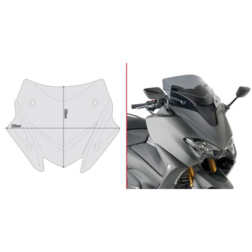 D2147B plexi kouřové T-MAX 560 (20-21), vxš320X520 mm