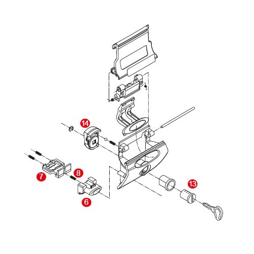 Z4514R západka zámku SL pro kufr E55 Maxia (pozice 14)