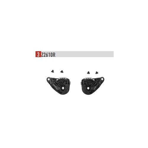 Z2610R kompletní boční úchyt se šrouby (L+P) plexi pro přilbu GIVI 50.6