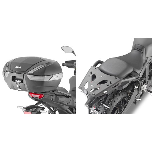 SRA2159 hliníkový special rack Yamaha Tracer 9 (21-24) včetně černé hliníkové plotny pro MONOKEY