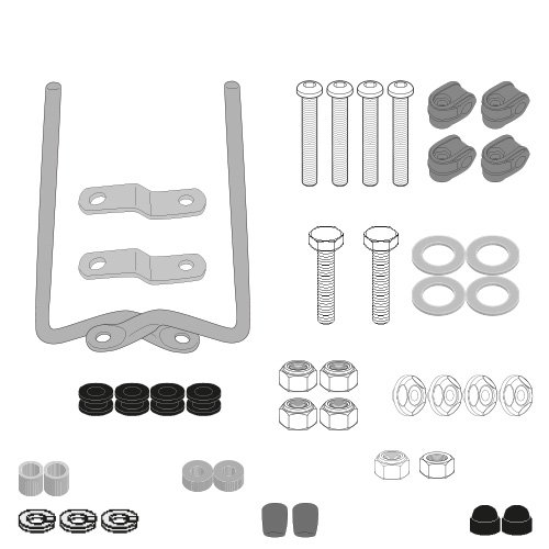 A2154A montážní sada pro Yamaha D´elight 125 (21-25) pro plexi 2154A