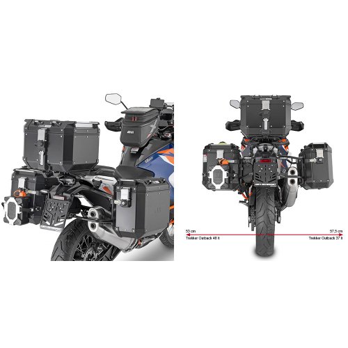 PLO7713CAM trubkový nosič PL ONE-FIT pro KTM S. Adv. 1290 R/S (21-24) pro boční kufry OBKN