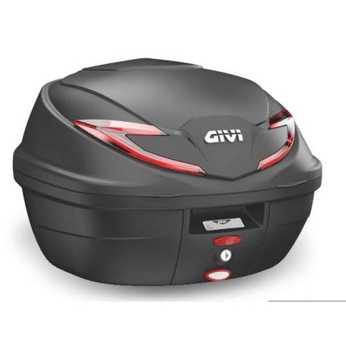 B360N2 kufr GIVI černý (Monolock s vlastní plotnou) s červenými odrazkami, objem 39 ltr.