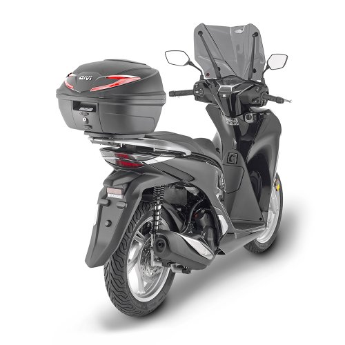 B39N kufr GIVI černý (Monolock s vlastní plotnou) s červenými odrazkami, objem 39 ltr.