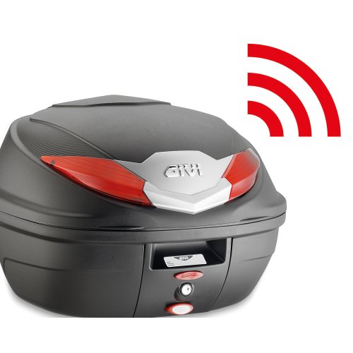 B360NT2 kufr GIVI černý (Monolock s vlastní plotnou) s čirými odrazkami, objem 39 ltr.