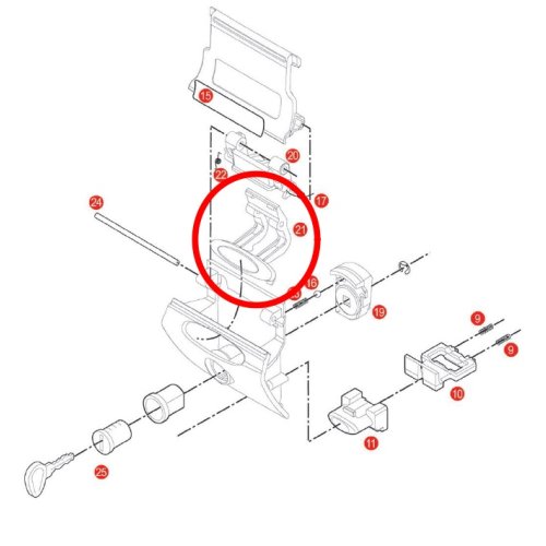 Z644NR černé tlačítko otevírání kufru TRK33/35/46/E340  - pozice 21