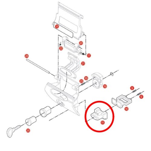 Z645NR černé tlačítko otevírání kufru TRK33/35/46/E340  - pozice 11