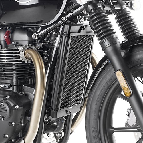 PR6407 kryt chladiče motoru Triumph Street Twin 900 (16-22)/Speed Twin 900 (23), černý lakovaný