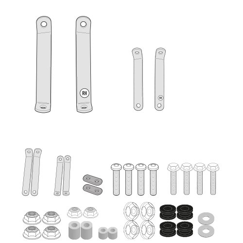 A6119A montážní sada Kymco Agility S 125 (22-24)/R16+(14-25) pro plexi 440A a 441A